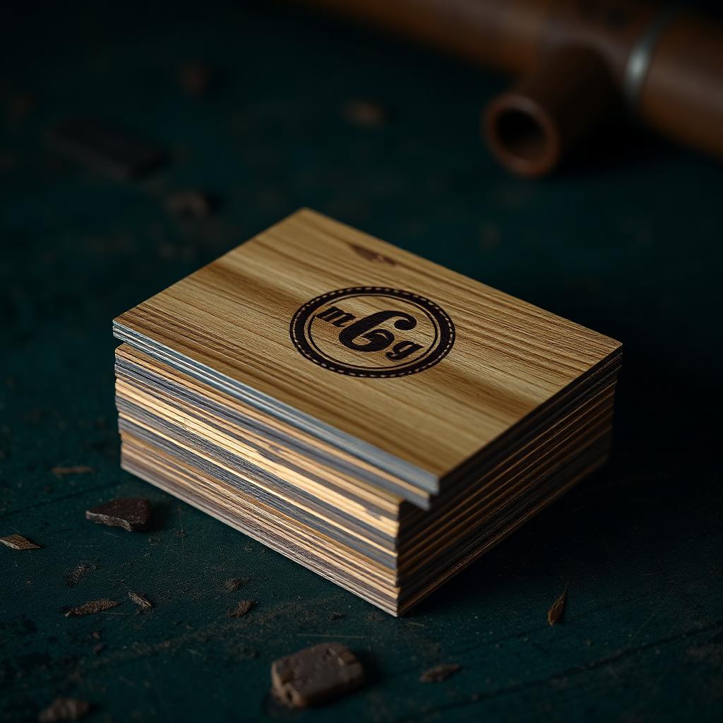 Engraved business cards by Emberline